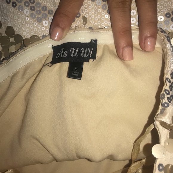 Gold and Silver Sequenced Dress - Picture 4 of 4